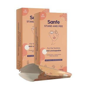 Sanfe Stand And Pee For Women (20 Units) Disposable Female Urination Device Disposable Female Urination Device (Pink, Pack of 20)