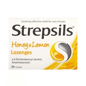 Strepsils Sore Throat Pain Relief Honey & Lemon Lozenges 24s